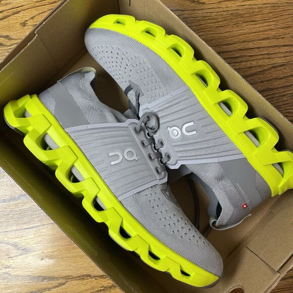 On Cloudswift 4 Alloy Lime Gray Lace Up Running Sneakers Mens Size 12 NEW No Lid main image 5